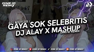 DJ GAYA SOK SELEBRITIS ( ALAY ) X MASHUP CAMPURAN FULL SONG DINS ID REMIX MENGKANE REMIX !!