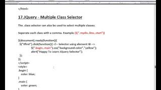MULTIPLE CLASS SELECTOR IN JQUERY