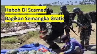 Heboh Di Sosmed, Bagikan Semangka Gratis