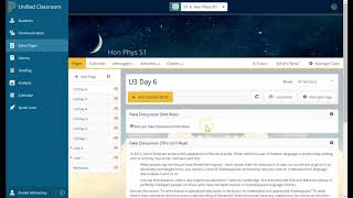 Organizing Discussions in PowerSchool Class Pages