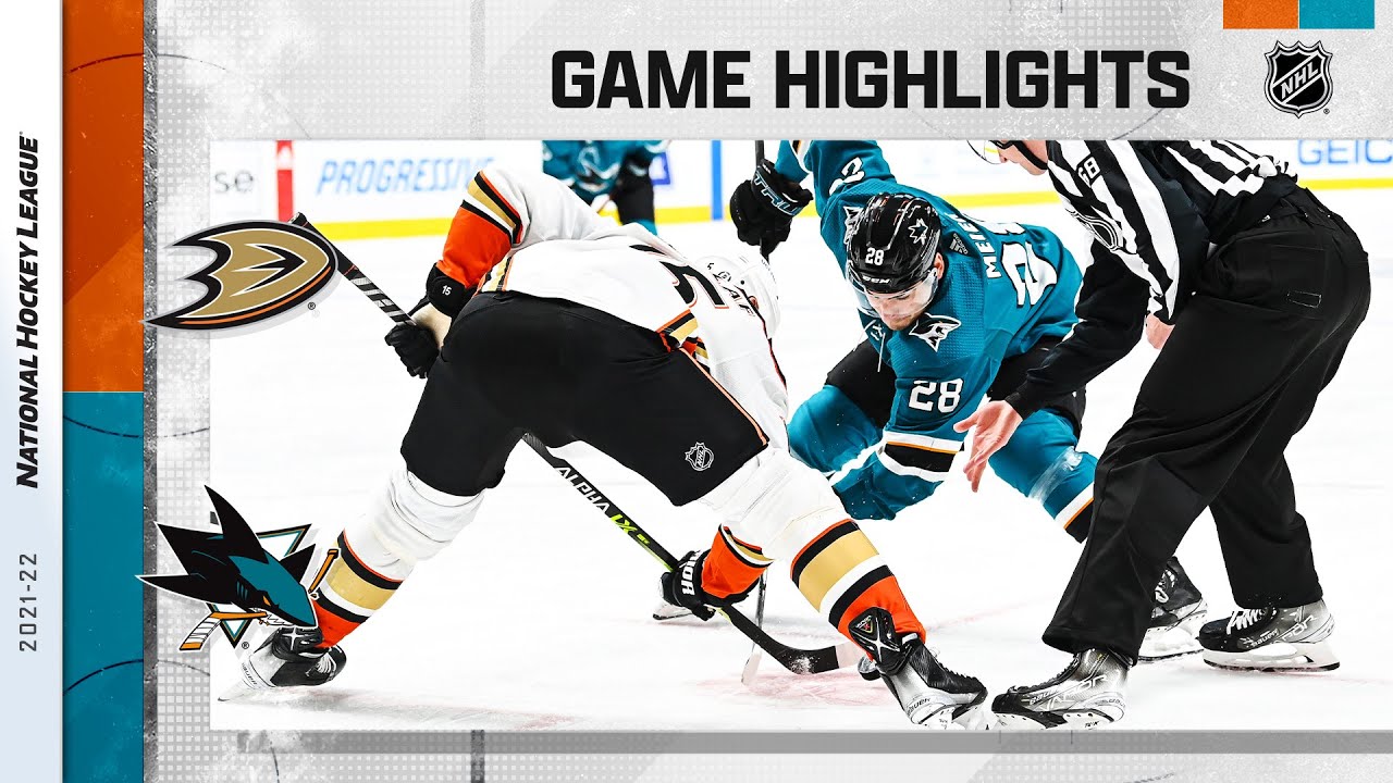 Ducks @ Sharks 3/26 | NHL Highlights 2022 - YouTube