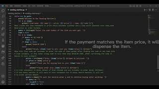My first vending machine program using python
