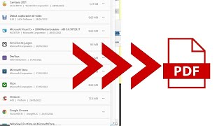 Cómo exportar una lista en pdf con los programas instalados en nuestro pc Windows