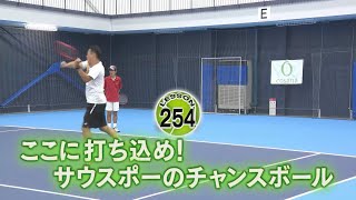 【熱血スーパーテニス】ここに打ち込め！サウスポーのチャンスボール