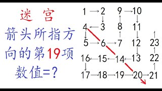 旋转的迷宫数列第19项值？加拿大奥林匹克，1999年。计算复杂数列通项公式的技巧