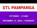 STL PAMPANGA 1st draw result today 11AM draw morning result Philippines December 12, 2024 Thursday