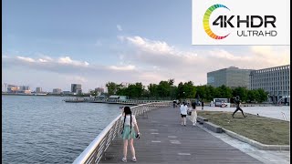 【2022 临港 仲夏 晚霞  4K HDR 前篇】 滴水湖 散步