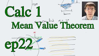 Calculus 1 (Stewart) Ep 22, Mean Value Theorem (Oct 28, 2021)