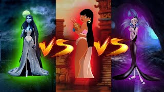 BATTLE between THREE HEROINES of Cartoons!!!