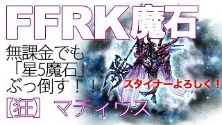 【FFRK】星5氷魔石 マティウスと私【ゆうしゃ・無課金・チェイン無し】