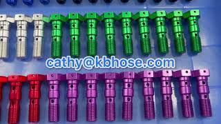 Aluminum 3/8-24unf,M10*1.0,M10*1.25,M10*1.5 double banjo bolts, can custom.#bolt #banjobolt