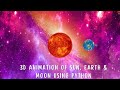 3D Animation Of Sun, Earth & Moon Using Python Ursina Engine #3danimationpython #python #ursina