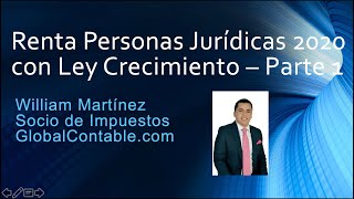 RENTA PERSONAS JURIDICAS 2020 CON "LEY DE CRECIMIENTO"  PARTE 1