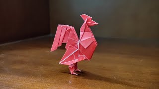 Origami Rooster - How To Fold a Paper Rooster