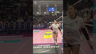 Volley femminile: Riscaldamento Pinerolo Vallefoglia