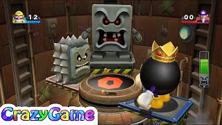 Mario Party 9 Boss Rush Boss Battles #52 Whomp vs King Bomb-omb (Master Difficult)