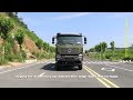 dongfeng 6x6 off road heavy duty special three axle truck chassis road test show dongfeng offroad