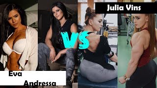 Julia Vins-VS-Eva Andressa(Powerlifting/motivationgirl)