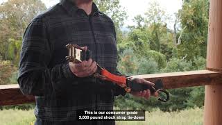 ShockStrap 3000lb Ratchet Strap Product Video