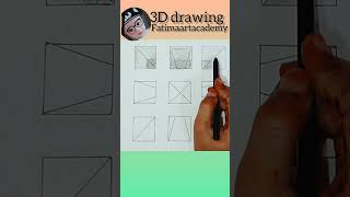 3D illusion | 3D diamond drawing | 1 minute drawing | #3dartworld #art #shorts #viral #trending