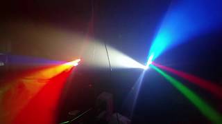 Small dj light show with adj on-x and marq quad