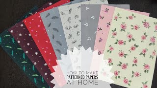 8 Easy ways to make patterned papers | How to make patterned papers | Sonali Creations | DIY Set - 1