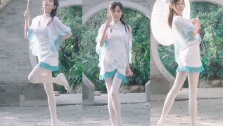 【坛子】汉服 伞舞 |  ❀ 青蛇 ❀  |【中国风舞蹈 Chinese dance】七朵组合翻跳