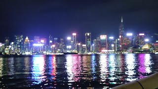 香港夜景 尖沙咀 海旁 海濱長廊 (器材問題條片鬆郁矇)