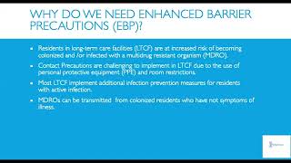 Enhanced Barrier Precautions for Healthcare Professionals - 2024 IP Boot Camp