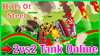 2vs2 Tank Online With Arachno's Tank Napalm Boosters| Hills Of Steel| Xe Tăng Nhện Đen Bắn Nhau