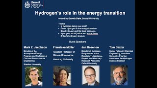 Hydrogen Economy and Hydrogen Justice, with Mark Jacobson, Franziska Müller, Tom Baxter, Jan Rosenow