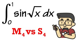Integral of sin(sqrt(x)) from 0 to 1. Can the Midpoint Rule be better than Simpson's Rule?