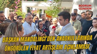 Başkan Mandalinci’den Anaokullarında Öngörülen Fiyat Artışları Açıklaması