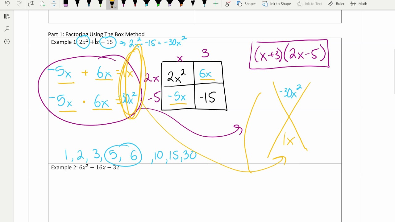 Factoring Review - YouTube