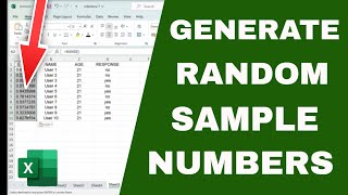 How to Generate RANDOM SAMPLE Numbers in Excel (Formula for Random Sample Generator)