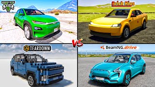 ELECTRIC CAR IN GTA 5 VS BRICK RIGS VS TEARDOWN VS BEAMNG.DRIVE - WHICH IS BEST?