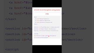 Smooth Scroll Navigation using jQuery
