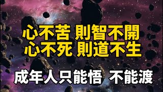 成年人只能悟不能渡 ｜心不苦 則智不開；心不死 則道不生