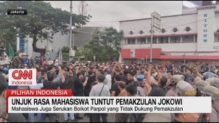Unjuk Rasa Mahasiswa Tutntut Pemakzulan Jokowi