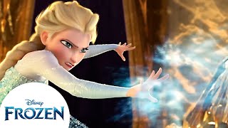Elsa se defende contra Hans e seus soldados | Frozen
