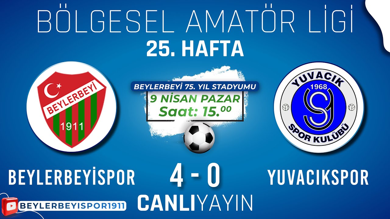 Beylerbeyispor - Yuvacıkspor | (BAL) Bölgesel Amatör Futbol Ligi Maçı ...