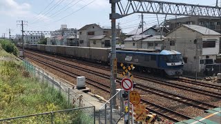 EF210-144号機牽引 1055レ さくら夙川駅 → 芦屋駅 (2024.7.19)