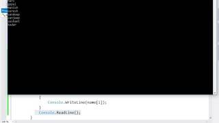Array Example of Console Application Program in C#