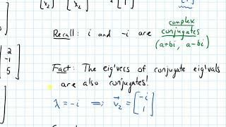 Diff Eq's 9.5-9.6 Solving Hom Linear Systems--Complex Eigenvalues (Video 4)