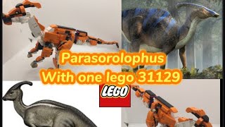 Lego alternative build parasaurolophus with one lego 31129 #lego #animals #dinosaur #moc