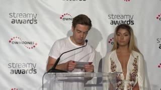 Cody Ko & Andrea Russett Announce Visual & Special Effects - Streamy Awards 2016