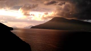 Aeolian Islands - Salina seen from Lipari at sunset