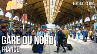 Gare du Nord Paris - Largest Trainstation in Europe - 🇫🇷 France [4K HDR] Walking Tour