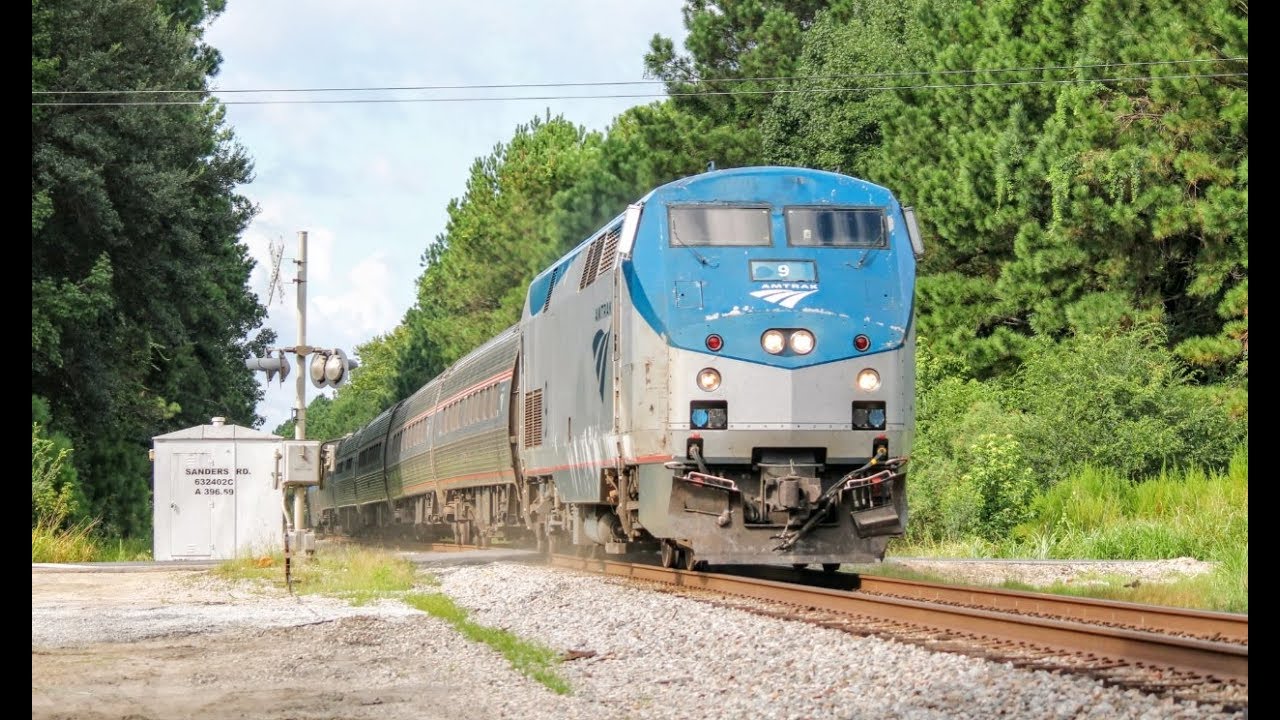 The Amtrak Palmetto 90 Rushes Thru Town 1080p60 Youtube
