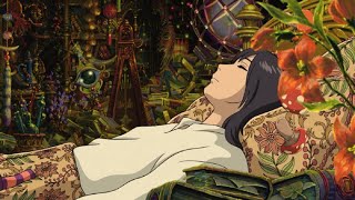 taking a nap in room while it's raining [ASMR] Sleeping,Studying | Howl's Moving Castle Ambience pt2